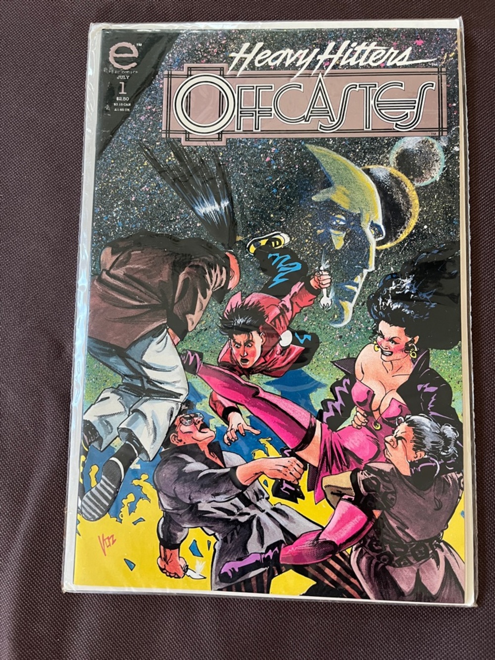 Heavy Hitters OffCasts Comic Book - Colorful Space Action Cover